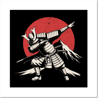 Dabbing Samurai Warrior Posters and Art